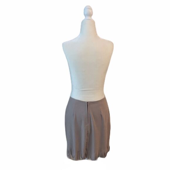 Tan Suede Fringe Skirt - Picture 9 of 10